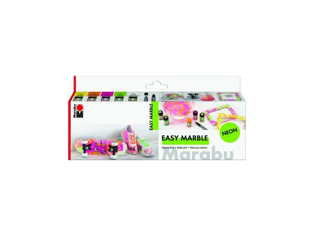 Mramorovací barvy sada Easy Marble NEON