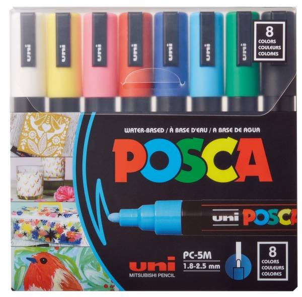 Fixy Posca PC-5M - sada 8ks