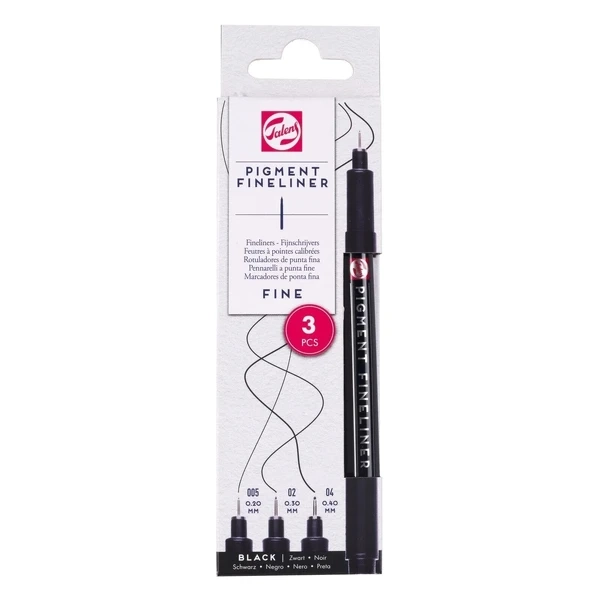 Sada technických fixů Talens Pigment Fineliner - Fine