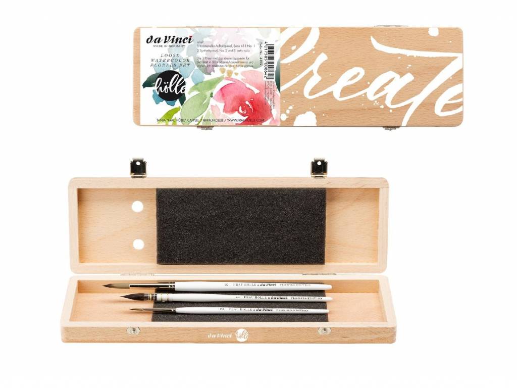 Sada štětců na akvarel da Vinci v dřevěné krabičce