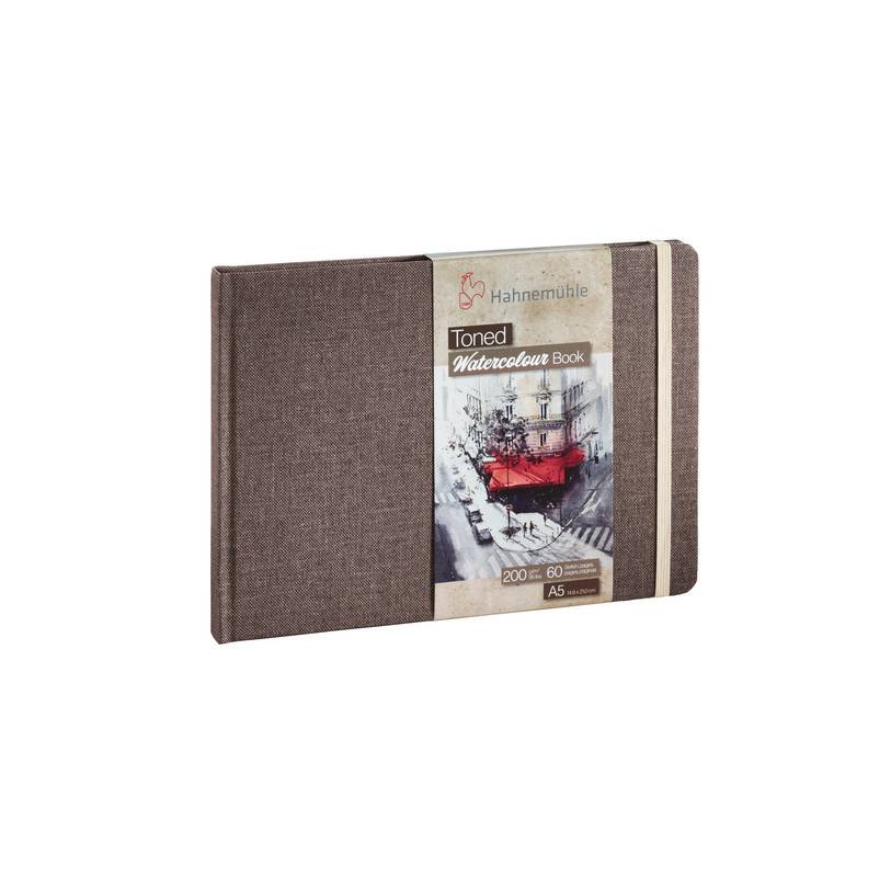 Toned Watercolour Book A5 na šířku - béžová